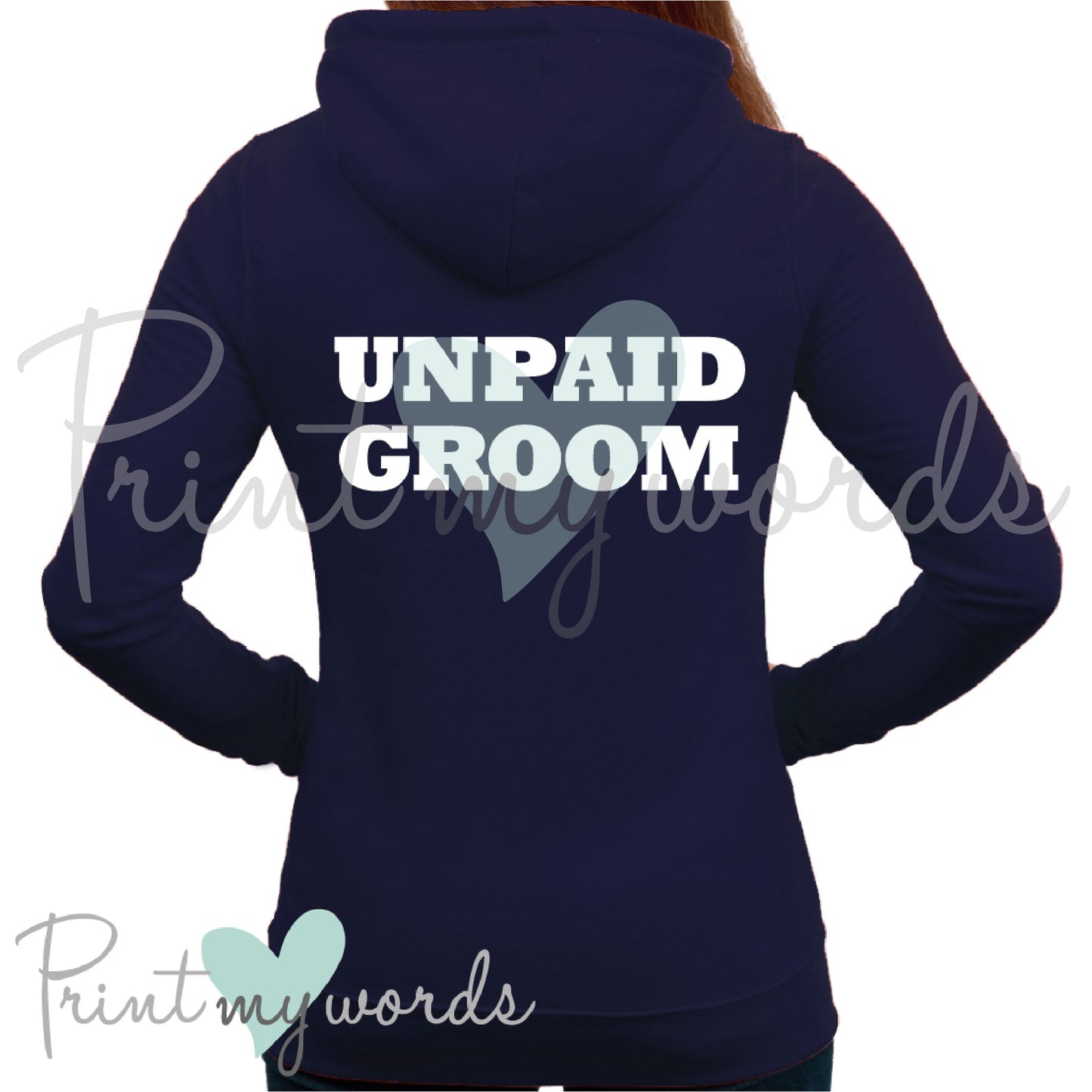 (Size 8) Ladies Unpaid Groom Funny Equestrian Hoodie