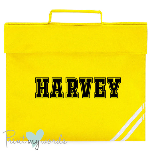 Children's Personalised Varsity School Book Bag