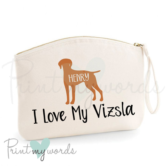 Personalised Hungarian Vizsla Make Up Bag