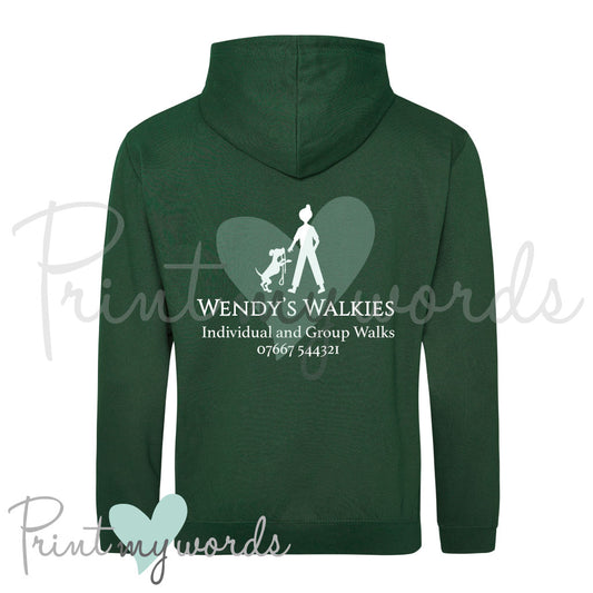 Unisex Personalised Dog Walking Business Hoodie