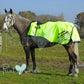 High Visibility Hi Vis Equestrian Horse Reflective 3/4 Length Cutaway Ride-On Rug - Please Pass Wide & Slow