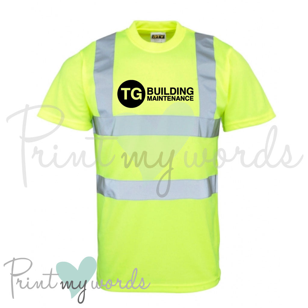 Personalised Hi Vis Workwear T-Shirt