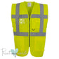 2025 Official PW&S High Visibility Hi Vis Equestrian Reflective Zip-Up Waistcoat CAMERA, 10mph, 2m