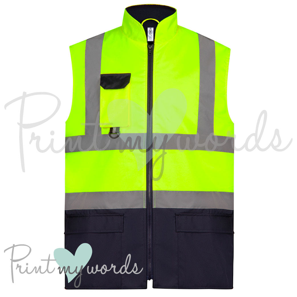 High Visibility Hi Vis Equestrian Reflective Waterproof Jacket Body Warmer DANGEROUS DRIVING